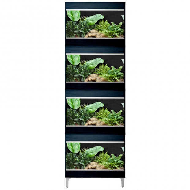 VivExotic Repti Home Small Four Tier Black Vivarium