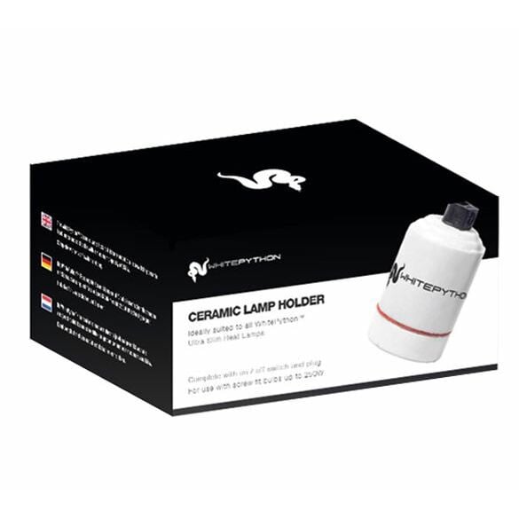 White Python Ceramic Lamp Holder with Silicone Cable